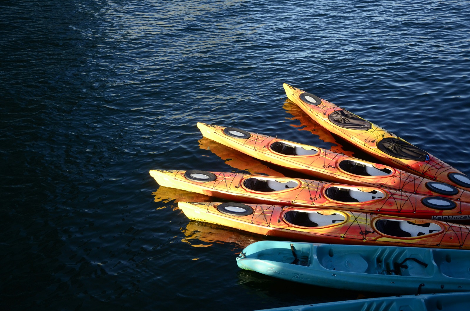 Boats ready at the water's edge
